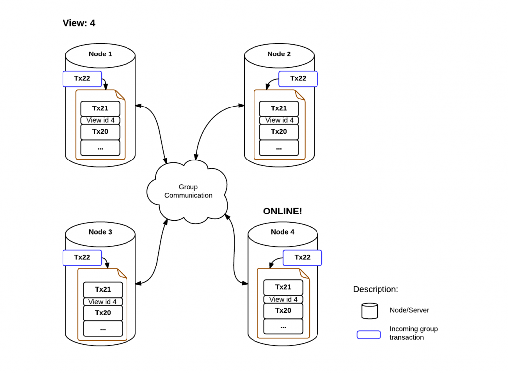 The member executes cached transactions.