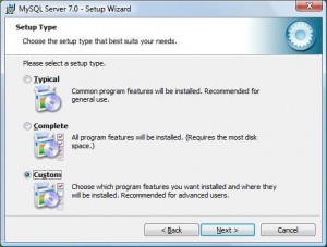 custom_install MySQL Cluster Windows Installer